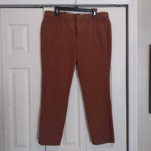 Plus Size Pumpkin (Burnt Orange) Banana Republic Sloan Slim Fit Pant - 14 NWT